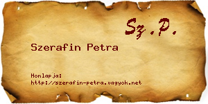 Szerafin Petra névjegykártya