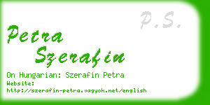 petra szerafin business card